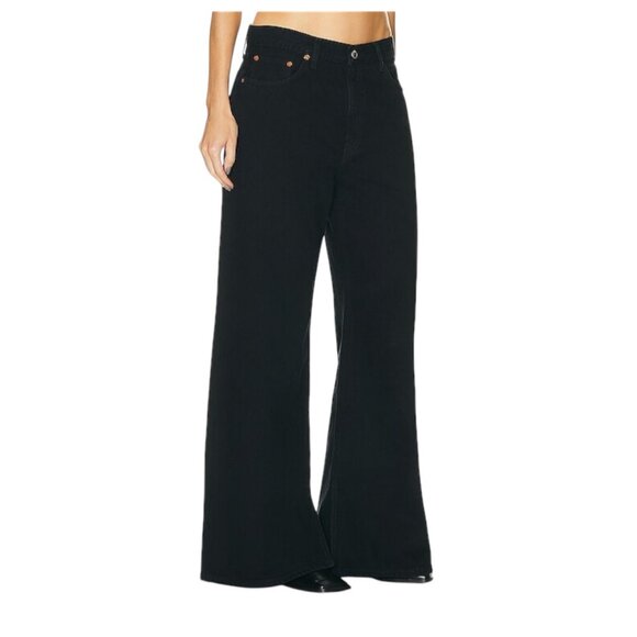 Re/Done Womens Black Flow Low Rider Loose Jeans Size 25 - Picture 3 of 16